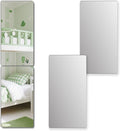 Shatterproof Peel And Stick on Mirror Tiles for Wall Decorative, 2 pcs 24”x14” Unbreakable Small Mirrors For Wall Classroom Decor, Toddlers Mirror for Kids Bedroom, Plastic Door Adhesive Mirrors