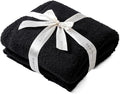 bearberry Super Soft Fluffy Throw Blanket Lightweight Cozy Warm Throw Blankets for Couch Bed Sofa All Season (Black, 53”x71”)
