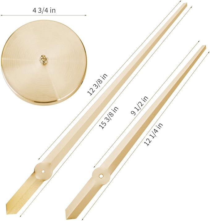 AILILIFE 3D DIY Wall Clock Decor Sticker Mirror Frameless Large DIY Wall Clock Kit for Home Living Room Bedroom Office Decoration (Gold)