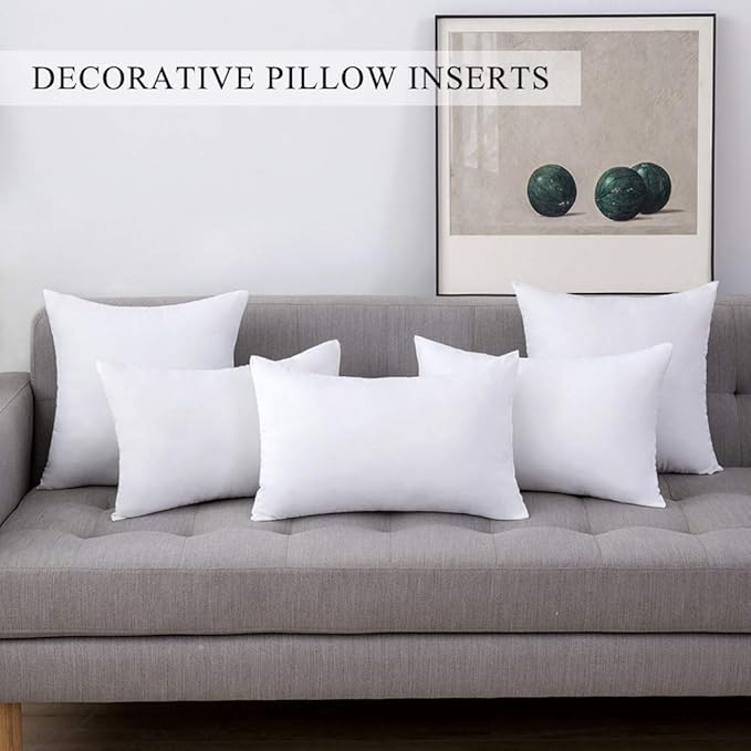 MIULEE Set of 2 Throw Pillow Inserts Premium Pillow Stuffer Rectangle Form for Decorative Cushion Bed Couch Sofa 16x26 Inch