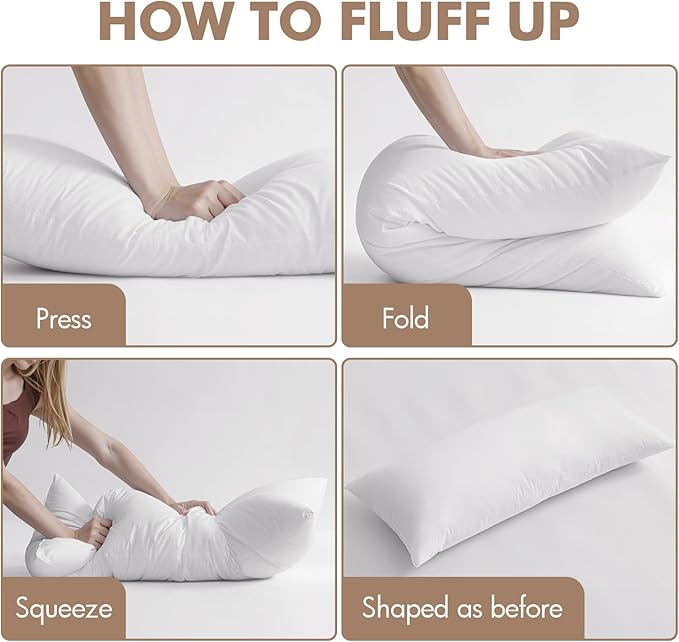 MIULEE 14x26 Inch Premium Lumbar Throw Pillow for Bed Sofa Couch Virgin Microfiber with 100% Cotton Cover Decorative Throw Pillow Insert Stuffer Form