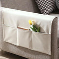 Sofa Armrest Organizer with 3 Pockets Faux Leather Armchair Magazine Holder Couch Remote Caddy Control Holder Waterproof Sofa Bedside Storage Pockets Bag Furniture Protector for Cellphone Book Pouch