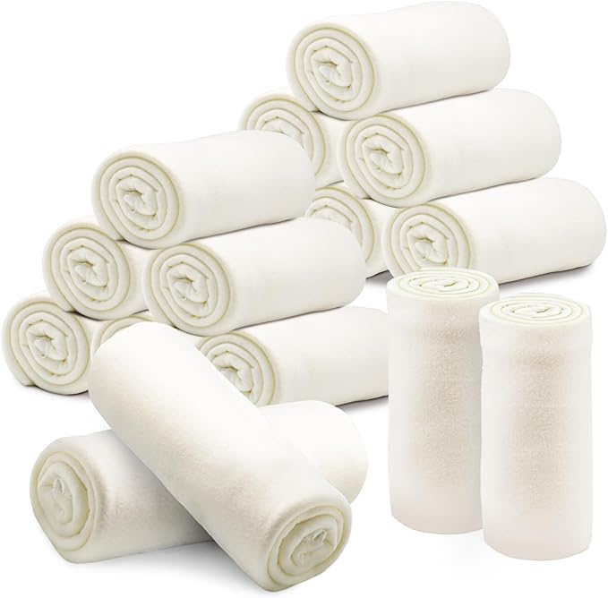 12PCS Fleece Throw Blankets Bulk 60 x 50 in Soft Blankets Fabric Warm Lightweight Wool Blanket Cozy Coverlet for Beds Sofas Home Wedding Season and Valentine's Day(Beige)