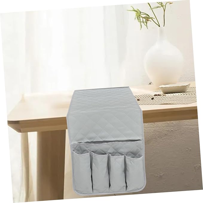 Amosfun 3pcs Storage Pouch Organizer Hanging Bag Zipper for Dorm Bedside Home Sofa Hospital Practical and Grey
