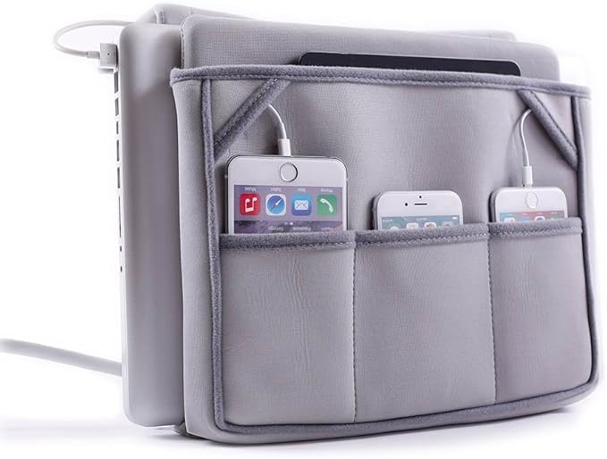 Great Useful Stuff G.U.S. Bedside Charging Caddy Organizer and Butler for Laptops, Readers, Phones, and Books and T.V. Remotes