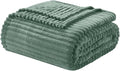 Nestl Green Blanket King Size for Bed - Cozy Warm Fuzzy Blankets for Women, Plush Large Fleece Throws for Girls - Sage Green, 108 x 90 Inches
