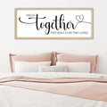 And So Together They Built A Life They Loved Sign Wall Decor 40"x15" Above Over Bed Master Bedroom Large Wood Framed Wall Hanging Art (Wood)
