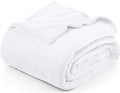 Utopia Bedding White Fleece Blanket Twin Size Lightweight Fuzzy Soft Anti-Static Microfiber Bed Blanket (60x80 Inch)