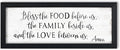 Bless The Food Before Us Wall Decor:Farmhouse Kitchen Signs Wall Decor Bible Verse Quotes Christian Wall Art Modern Rustic Farmhouse Dining Room Decor Black Frames Hanging Plaques 6" x 15"