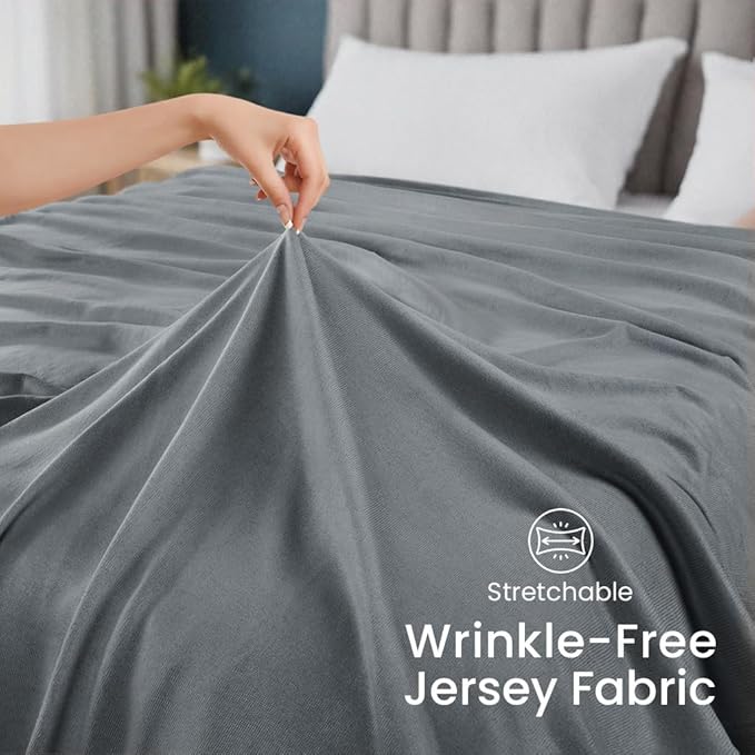 Utopia Bedding Knit Blanket Twin Size (90x66 Inches, Grey) Soft Lightweight Jersey Breathable Sweatshirt Blanket for Bed,Couch & Sofa