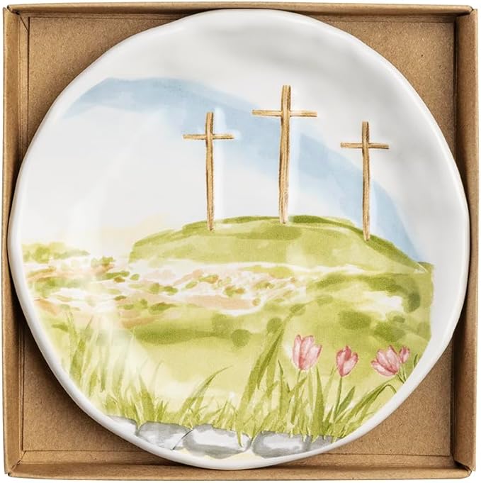Mud Pie Boxed Three Cross Trinket Dish