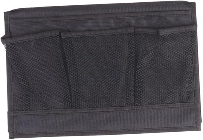 Luxshiny Convenient Black Hanging Pouch for Bedside Storage Capacity Organizer for Phone Chargers Books and More for Sofa Dorm Hospital and Home Use