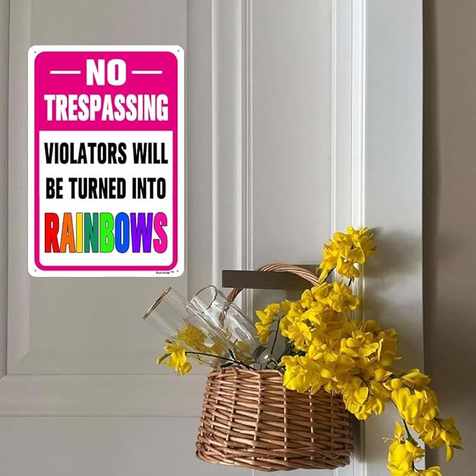 12"x16" Aluminum No Trespassing Girl Cave Sign - Ideal For Kids, Tween, & Little Girls Rooms