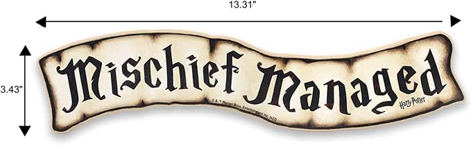 Harry Potter Mischief Managed Rustic Wood Wall Decor - Vintage Mischief Managed Sign for Home Decorating