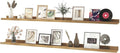 Long Floating Shelves for Wall Decor, Long Wall Mounted Storage Shelf for Bedroom, Living Room, Bathroom, Kitchen, Nursery, Display Picture Ledge Shelf with Lip Set of 2-56 Inches, Oak