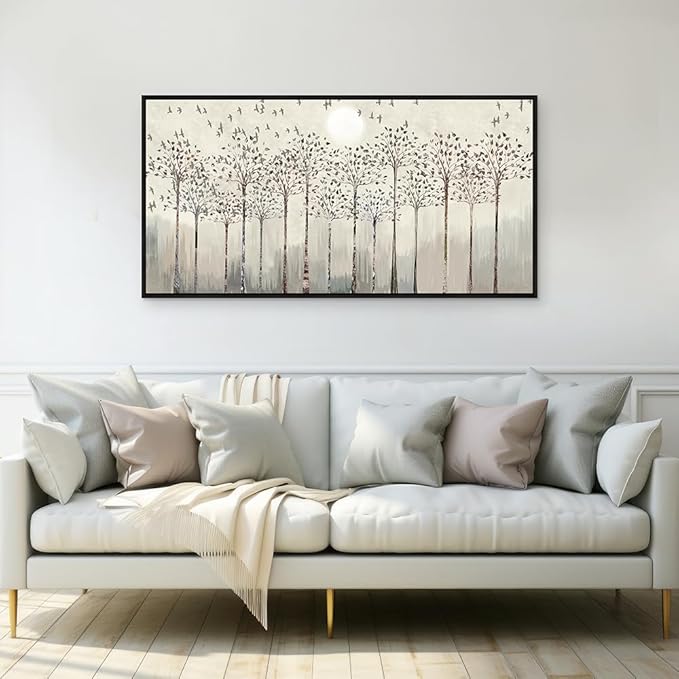 Scenery Abstract Wall Painting Framed Canvas Wall Art For Living Room Large Size Wall Decorations For Bedroom Office Wall Decor Pictures Artwork Canvas Prints Home Boho Wall Decor Black Framed
