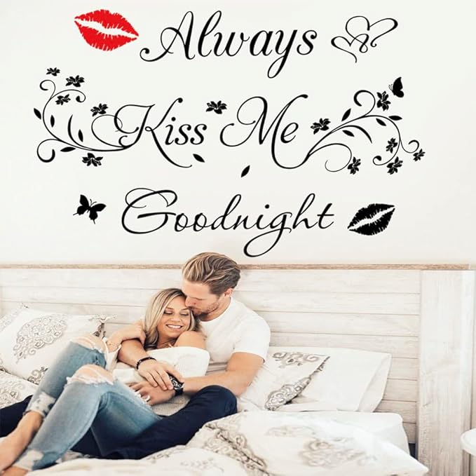 Aeways Kiss Me Goodnight Wall Stickers Decals Wall Decor Home Decorations