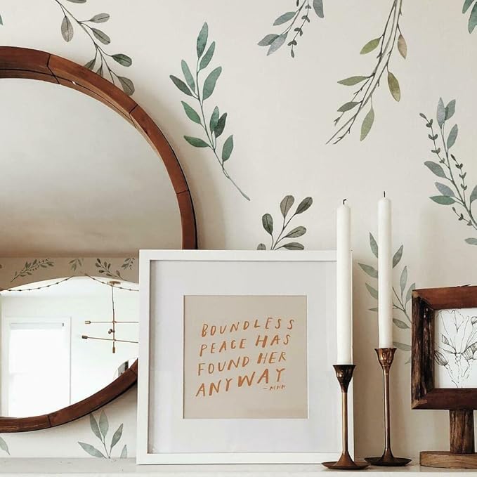 RoomMates RMK4581SCS Rustic Country Leaves Peel and Stick Wall Decals (Pack of 4)