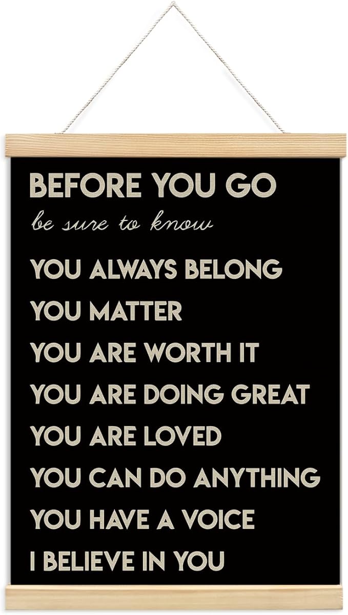 foedor Mental Health Posters,Positive Affirmations Wall Sign Decor Posters for Health Office,Inspirational Wall Art for Office Bedroom Kids Playroom Wall Decor,12x16 In