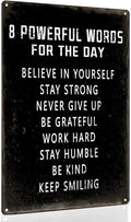 ALKB Inspirational Wall Art Metal Sign 8 x 12 Inch, Inspiring Positive Quotes Room Decor for Living Room Bedroom Classroom Gym, Motivational Wall Decor for Teen