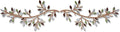 Hotop 2 Pieces Metal Tree Leaf Wall Decor Vine Olive Branch Leaf Wall Art Wrought Iron Scroll Sculptures Above the Bed, Living Room, Outdoor Decoration(Classic Style,Colorful)