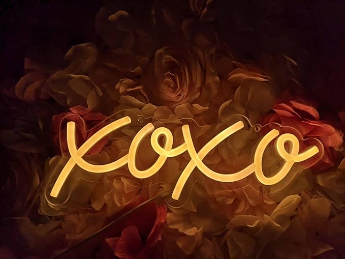 Ulalaza Neon Light Sign LED XOXO Night Lights USB Operated Decorative Marquee Sign Bar Pub Store Club Garage Home Party Decor