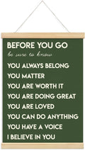 Mental Health Positive Inspirational Wall Art Decor,Therapist Office Signs Wall Art Decor For Office Kids Teen Girls Room Bedroom Playroom Wall Decor Wood Posters Framed（dark green）