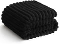 Soft Black Twin Blanket for Bed - Cozy Fleece Blanket for Men Women, Fluffy Lightweight Bed Blankets Graduation Birthday Gifts for Her Him, Spring Home School Dorm Decor, Black, 60x80 Inches