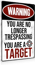 Funny Grunge Room Decor No Trespassing Metal Tin Signs Coffee Bar Garage Vintage Wall Decor Gifts 12 X 8 Inches Outdoor & Indoor