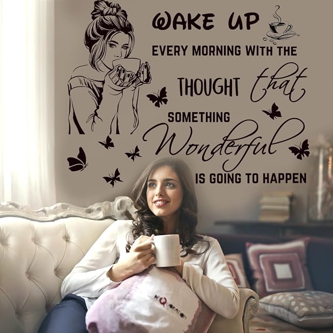 Inspirational Quotes Motivational Wall Stickers Letter Decals Vinyl Sayings Beauty Eye Stickers for Women Bedroom Girls Bathroom Beauty Salon Decoration