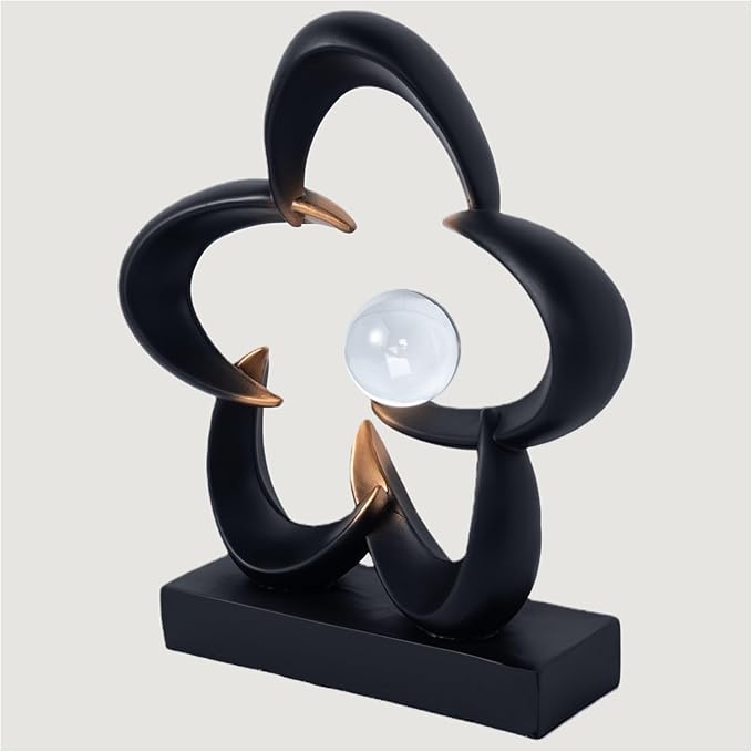 Abstract Sculpture Art Home Decor Accents Modern Decorative Objects for Living Room Shelf Coffee Table TV Stand Cabinet Office Decor Accents (Black A)