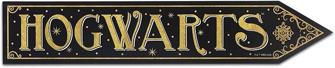 Harry Potter Hogwarts Arrow Wood Wall Decor - Fun Hogwarts Sign for Kids' Bedroom, Playroom or Movie Room