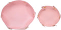 HARFINGTON 2pcs PU Leather Valet Tray Unisex Valet Tray Folding Round Catchall Tray Portable Entryway Table Tray Nightstand Bedside Desk Tray for Key Watch Coin Jewelry Dice, Pink