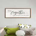 comurdyo And So Together They Built A Life They Loved Sign 32”X12” Master Bedroom Above Bed Wall Decor Large Framed Wood Farmhouse for Over Bed Bedside Wall Art for Love Sign Decor (Wood)