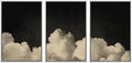MUDECOR Framed Canvas Print Wall Art Dramatic Cloudscape Black and Beige Sky Illustrations Realism Decorative for Living Room, Bedroom, Office - 16"x24"x3 White