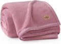 UGG Coco Plush Fleece Throw Blanket – Soft & Cozy Blanket for Couch, Bed & Sofa, Perfect for Home Decor, House Warming Gifts or Luxurious Birthday Gifts for Women, 50" x 70", Pink Dusty Orchid