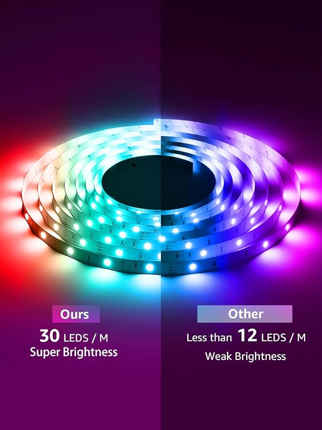 Led Lights for Bedroom 50FT 450Leds Color Changing RGB Led Strip Lights Music Sync, Dimmable Led Light Strip with Remote, App Control, Super Bright Led Tape Light Party Room Gaming Accessories