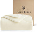 Cozy Bliss Cooling Comforter Cali King Size, Reversible Lightweight Cooling Blankets for Hot Sleepers and Night Sweats, Q-Max>0.45 Soft Breathable Silky Smooth Summer Comforter, Snow Ivory, 106"x96"