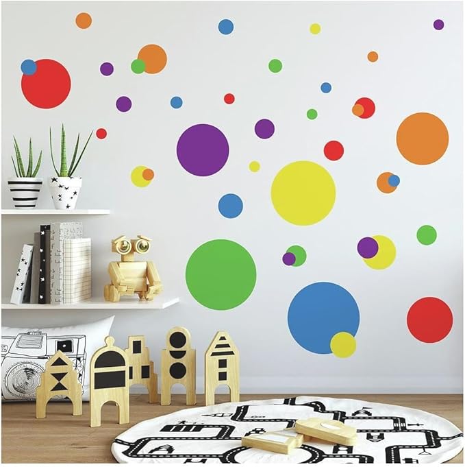 RoomMates RMK1248SCS Just Dots Peel and Stick Wall Decals (Pack of 4)