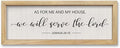 comurdyo Bible Verse Wall Decor As For Me And My House We Will Serve The Lord Sign 16×6 Inch Joshua 24:15 Christian Scripture Plaque for Bedroom Above Bed Small Rustic Wood Framed Wall Art (Wood)