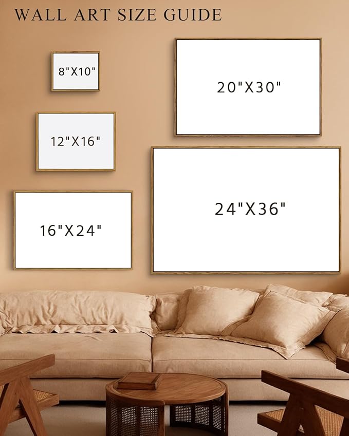 InSimSea Framed Canvas Wall Art Vintage Decor, Large Coastal Wall Art, Seaside Painting Prints, Modern French Country Farmhouse Decorations, Rustic Wall Decor for Living Room Bedroom, 20"x30"