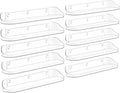 SpaceWhisper Floating Shelves for Wall, 10-Pack 15" Wall Shelves for Bathroom, Bedroom, Living Room, Display Hanging Shelf Organizer for Book, Picture Ledge, Figure Storage, Room Decor (Clear)