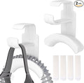 2 Pack CPAP Hose Holder for Bed, CPAP Tube Holder Compatible with CPAP Hose & Headgear Storage, Bedside CPAP Hook for CPAP Organization with 4 Removable Strips（2 White