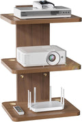 WALI Floating TV Shelf, 3 Tier Projector Shelf for DVD Players, Routers, Game Consoles, Cable Boxes, Living Room Decor Accessories, Wall Mount Shelves Holds Up to 22lbs (CS303N), 3-Shelf, Walnut Brown