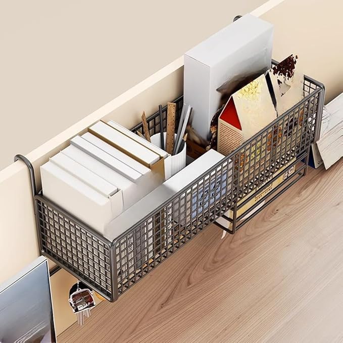 Bunk Bed Hanging Bedside Caddy Dormitory Storage Organizer Pocket Bag Multipurpose Holder For Books Devices Essentials College Room Storage(Black)