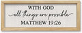 comurdyo With God All Things Are Possible Sign Wall Decor 16"×6" Bible Verse Scripture God Is Within Her She Will Not Fall Wall Hanging Art (Wood)