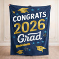 Graduation Gifts Blanket Class of 2026 – Congrats Grad Throw Blanket 50x60 Inch, Classic Graduation Gift for Him Her, Soft Cozy Plush Blanket for College High School Graduate