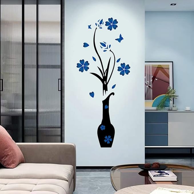 Family Wall Sticker Decals: Inspirational Quote Vase Art Vinyl Lettering Saying for Living Room, Bedroom & Dining Room Decor
