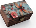 RK Collections Dragonfly Trinket Box I Insect Jewelry Keepsake Box I Dragonfly Lovers Gift Idea For Animals (4x2.75)