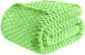 Bnuitland Light Green Flannel Throw Twin Size Blanket (60X80 inches), 300 GSM Fleece Cozy Warm Soft Home Decor Lightweight Bed Blanket for Adults, Suitable for All Seasons.